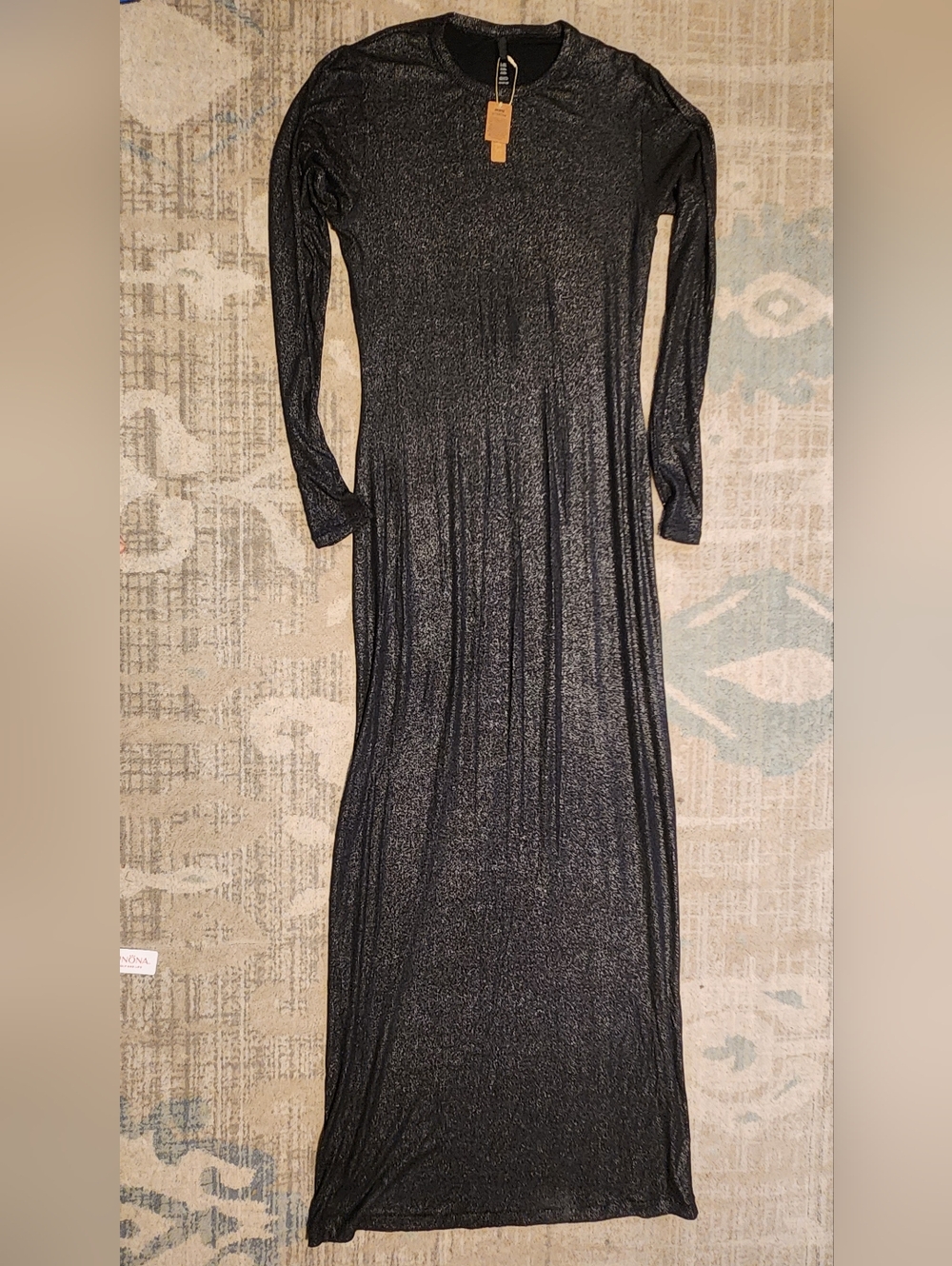 SKIMS Soft Lounge Long Slip Long Sleeve Dress. Onyx. Size 2X.